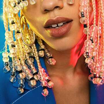 18 Color 9 mm Hair Beads for Hair Braids, Rainbow Pony Beads Kit for Jewelry Making Kandi Beads for ...