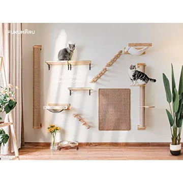 FUKUMARU Cat Climbing Shelf - Wall Mounted Cat Steps for Play