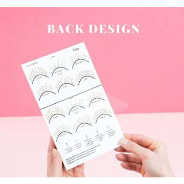 BELLEMORY WISPY EYE SHAPE Lash Mapping Chart - Eyelash Extension Beginner Training and Practice Char...