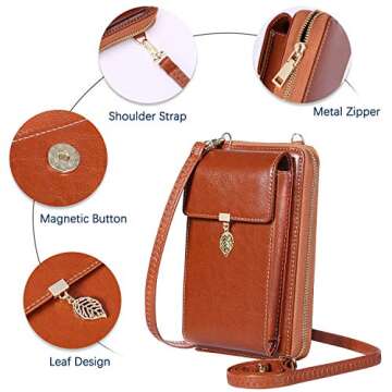 Stylish HUANLANG Small Crossbody Phone Bag for Women