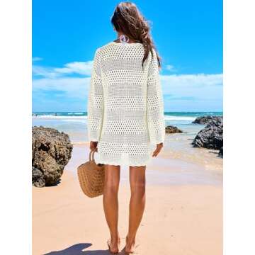 Chic ANRABESS Crochet Swim Cover Up for Summer Fun