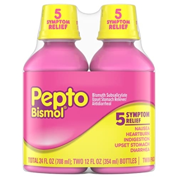 Pepto Bismol Liquid for Nausea, Heartburn, Indigestion, Upset Stomach and Diarrhea - Fast Relief for...