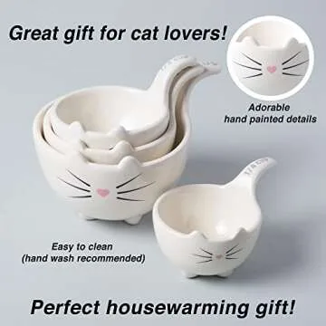 Cute Kitty Measuring Cups Set - Perfect for Cat Lovers Gift!