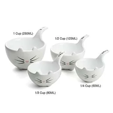 Cute Kitty Measuring Cups Set - Perfect for Cat Lovers Gift!