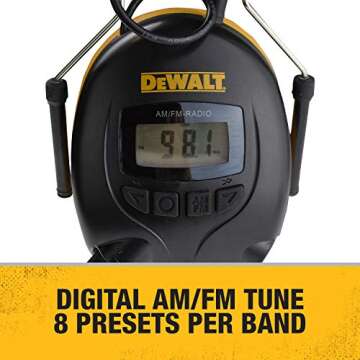 DeWalt DPG15 Electronic Hearing Muff with Radio