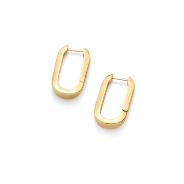 Stylish PAVOI 14K Gold Plated U-Shaped Hoop Earrings