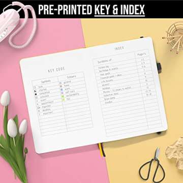 A5 Bullet Dotted Journal | Premium Thick Paper, Vegan Leather