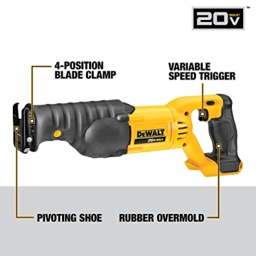 DEWALT 20V MAX Reciprocating Saw for Precision Cutting