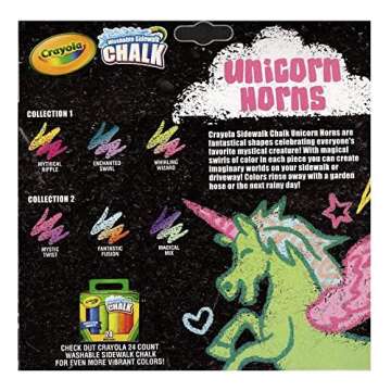 Crayola Unicorn Chalk: 3Ct Washable Kids Gift