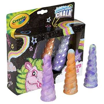 Crayola Unicorn Chalk: 3Ct Washable Kids Gift