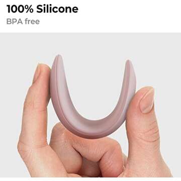 Carrotez Small Silicone Coffee Spoon Rest 2 pcs (0.2" x 1.6" x 3.74"), Spoon Holder Flexible almond-Shaped for Next to Coffee Maker - Kitchen Utensil Rest, Pink