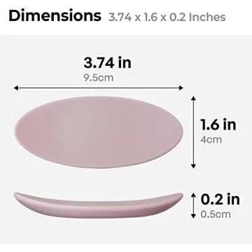 Carrotez Small Silicone Coffee Spoon Rest 2 pcs (0.2" x 1.6" x 3.74"), Spoon Holder Flexible almond-Shaped for Next to Coffee Maker - Kitchen Utensil Rest, Pink