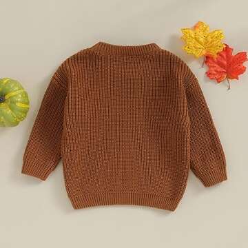 Baby Girl Boy Halloween Sweater Cute Letter Print Pumpkin Toddler Infant New Born Sweatshirt Warm Winter Clothes