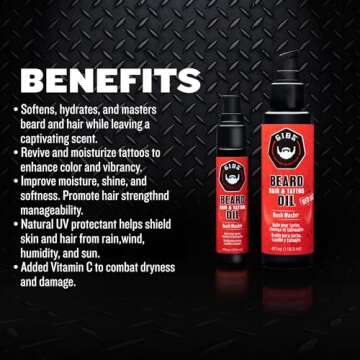 GIBS GROOMING Bush Master Beard & Tattoo Oil - 1 Fl Oz