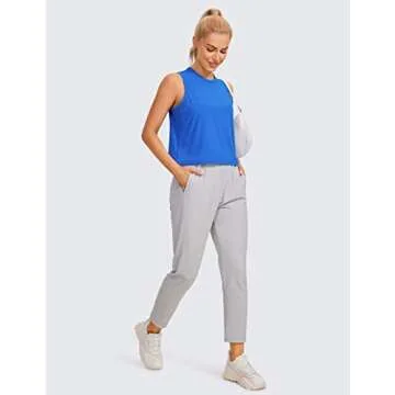 CRZ YOGA High Neck Cropped Tank Top for Women