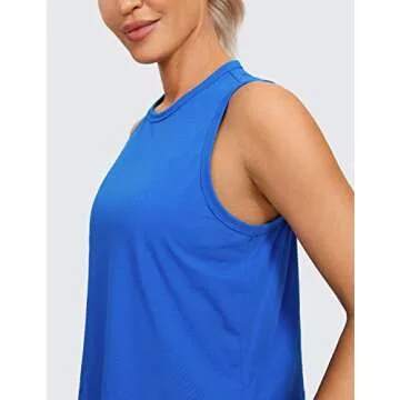 CRZ YOGA High Neck Cropped Tank Top for Women