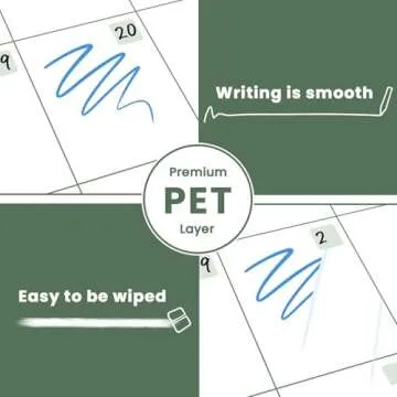 ALEZEL Dry Erase Calendar for Refrigerator, Greenery Magnetic Fridge Calendar Whiteboard - Set of Vertical Monthly Dry Erase Calendar for Fridge & 2 List Board, 4 Markers + Eraser