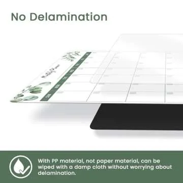 ALEZEL Dry Erase Calendar for Refrigerator, Greenery Magnetic Fridge Calendar Whiteboard - Set of Vertical Monthly Dry Erase Calendar for Fridge & 2 List Board, 4 Markers + Eraser