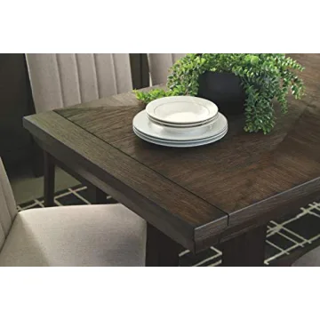 Ashley Dellbeck Dining Extension Table - Seats 8, Dark Brown
