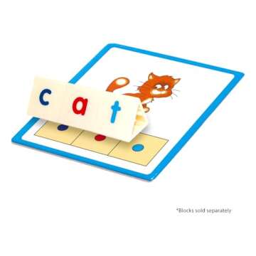 Junior Learning: CVC Word Builders, 48 CVC Activity Cards, Phonemic Awareness, Helps Children to Recognize and Understand Basic Sounds in Words, Self Checking Feature, For Ages 4 and up