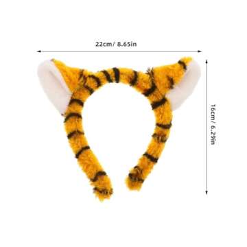 Lurrose Plush Tiger Headband for Cosplay and Parties
