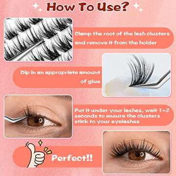 Lash Clusters DIY Eyelash Extensions 120pcs Cluster Lashes Wispy False Eyelashes 8-16MM Individual Lashes Extensions Mega Fluffy Eyelash Clusters by Ruairie