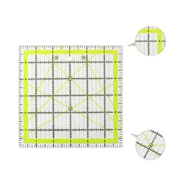 NX Garden 6X 6Inch Quilting Ruler Square Non-Slip Acrylic Quilting Rulerfor Quilting, Sewing and DIY Crafts Fabric Cutting Ruler