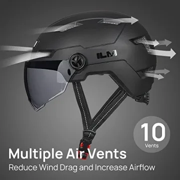 ILM Adult Bike Helmet with LED Lights Ideal for Cycling