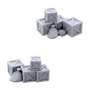 Cargo Piles DND Terrain Compatible with Dungeons and Dragons, Warhammer 40k, 28mm Miniature Wargaming, Tabletop RPGs, Wargame Scenery