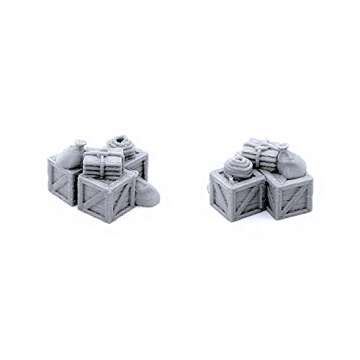 Cargo Piles DND Terrain Compatible with Dungeons and Dragons, Warhammer 40k, 28mm Miniature Wargaming, Tabletop RPGs, Wargame Scenery