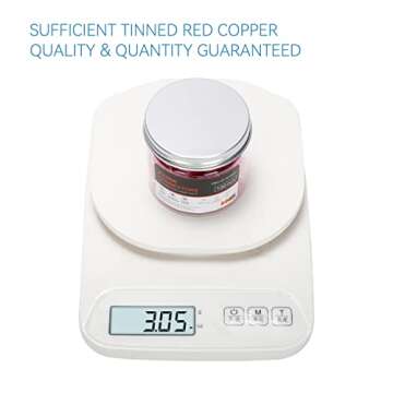 HKS 100PCS Fork Connector #8 Red 22-16 Gauge - Heat Shrink Spade Fork Wire Connectors Kit - Tinned Red Copper - Automotive Marine Crimp Connectors - Waterproof and Insulated Terminals