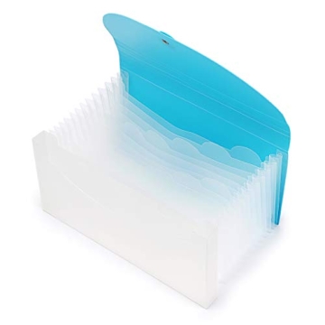 BTSKY Durable PP Wallet Organizer 13 Pockets Blue