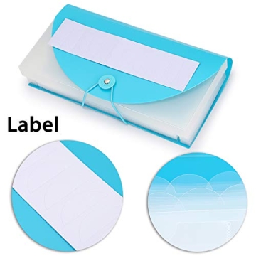 BTSKY Durable PP Wallet Organizer 13 Pockets Blue