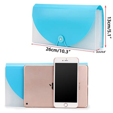 BTSKY Durable PP Wallet Organizer 13 Pockets Blue