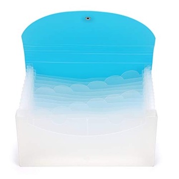 BTSKY Durable PP Wallet Organizer 13 Pockets Blue