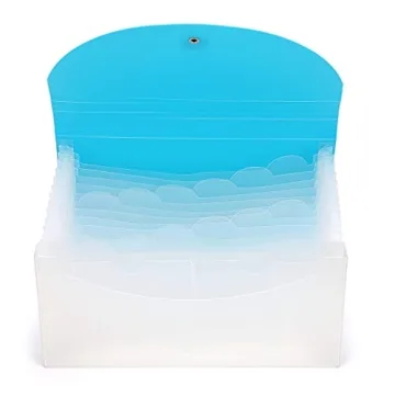BTSKY Durable PP Wallet Organizer 13 Pockets Blue