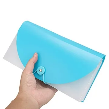 BTSKY Durable PP Wallet Organizer 13 Pockets Blue