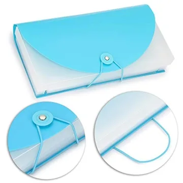 BTSKY Durable PP Wallet Organizer 13 Pockets Blue