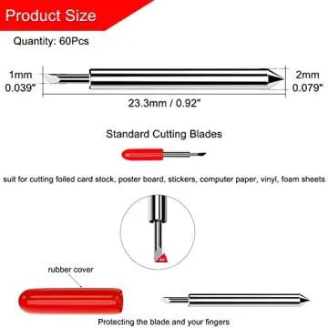 CJRSLRB Replacement Blades - 60Pcs for Cricut Machines