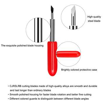 CJRSLRB 60Pcs Replacement Cutting Blades for Cricut Explore Air 2 /Air 3/Maker/Maker 3/Expression, 45 Degree Standard Fine Point Blade for Most Vinyl Fabric Cutting