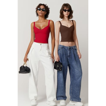 QINSEN V-Neck Tank Tops for Women - Stylish & Versatile