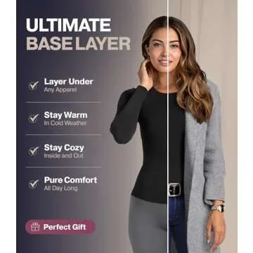 Thermajane Womens Thermal Underwear Long Sleeve for Winter