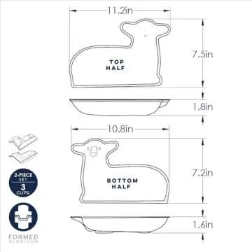 Nordic Ware Spring Lamb 3-D Cake Mold for Unique Baking