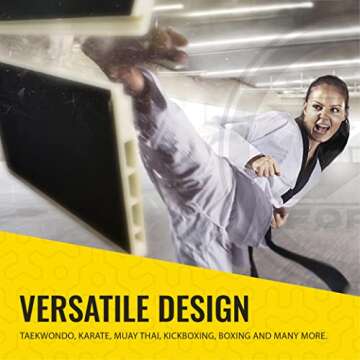 STRIKEXFORCE Rebreakable Punching Boards, Taekwondo Karate and Martial Arts Board for Kids and Adults, Boxing Equipment and Kickboxing (Black/Expert)