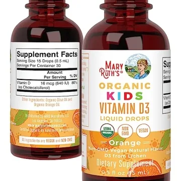 Organic Vitamin D3 Drops for Kids Immune & Bone Support