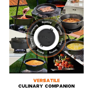 DARTMOOR 9 Quart Pre-Seasoned Cast Iron Dutch Oven