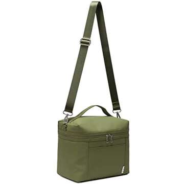 NOL Natural Organic Lifestyle Insulated Lunch Bags for Women Cooler Bag Lightweight Nylon Waterproof Lunch Box For Work