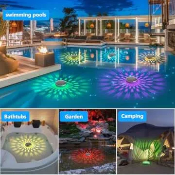 Solar Rechargeable Floating Pool Lights with Remote Control