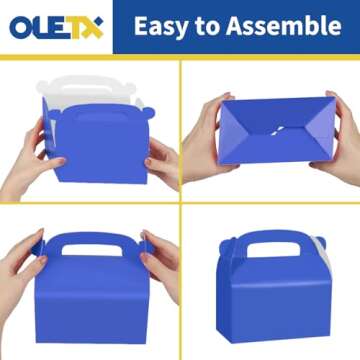 Oletx 30-Pack Dark Blue Party Favor Treat Boxes