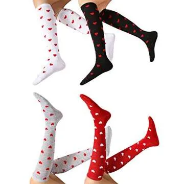 Shop Heart Knee Socks for Valentine’s Day Fashion